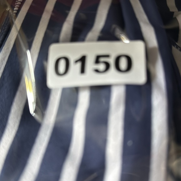 Athleta Women’s Sz S Navy/White Striped Leggings - Picture 3 of 3